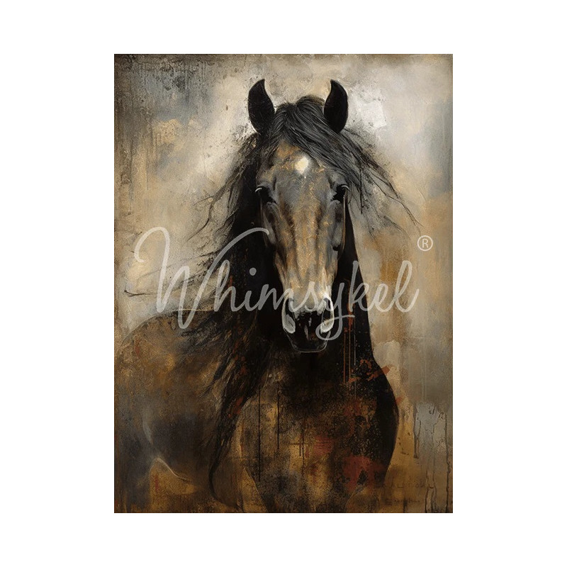 Heart Horse. Papel Tissue para Decoupage. Whimsykel Designs. Los mejores productos en L'aura Bella, tu tienda online.