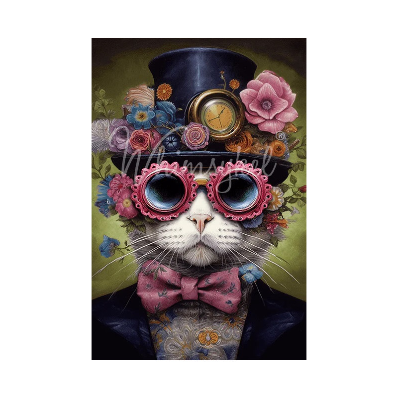 Dapper Dan, gato. Papel Tissue para Decoupage. Whimsykel Designs. Los mejores productos en L'aura Bella, tu tienda online.