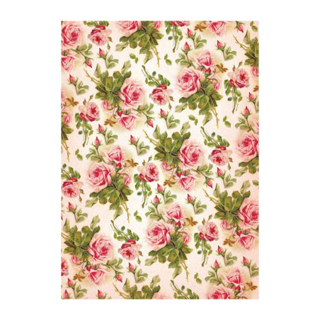Papel de arroz Fondo con rosas, Cadence PA204. Los mejores productos en L'aura Bella tu tienda online