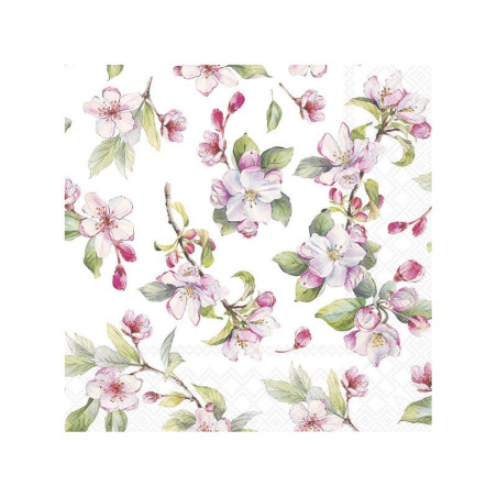 Servilleta para decoupage: Spring Blossom White. 33x33 cm. Los mejores productos en L'aura Bella tu tienda online