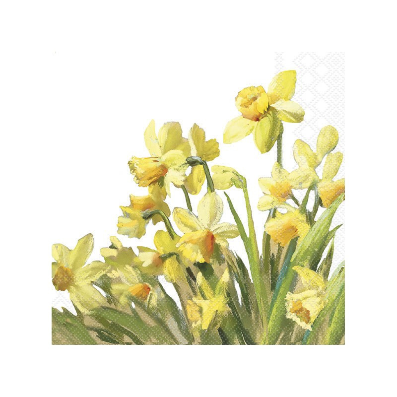 Servilleta para decoupage: Golden Daffodils, Narcisos. 33x33 cm. Los mejores productos en L'aura Bella tu tienda online