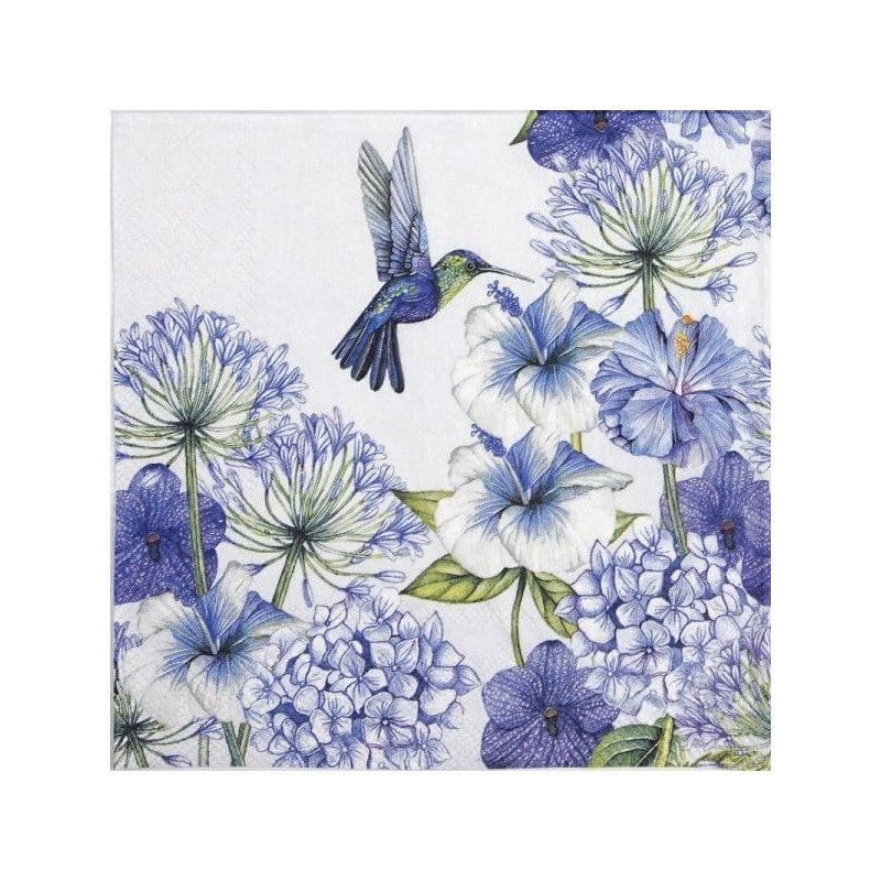 Servilleta para decoupage: Hummingbird, colibrí. 33x33 cm. Los mejores productos en L'aura Bella tu tienda online
