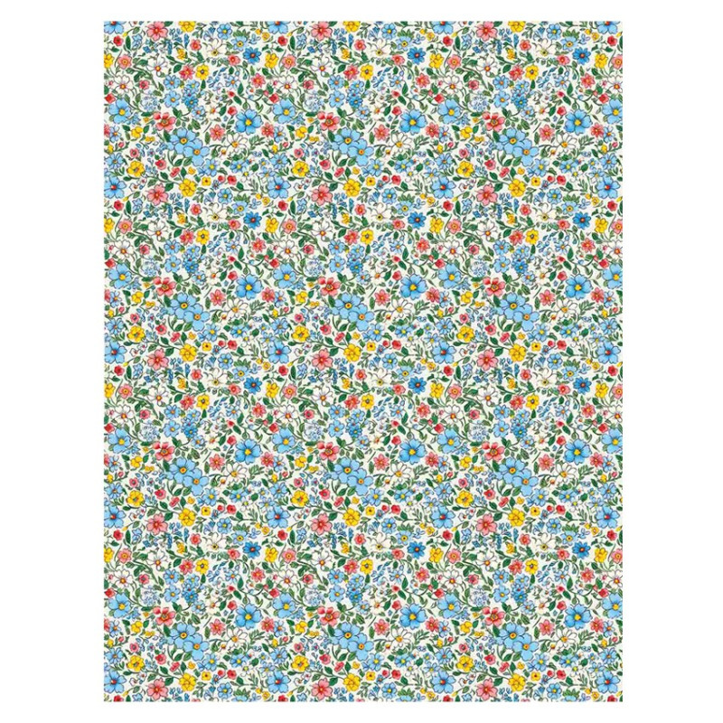 Flores liberty fondo blanco. Papel de arroz 32x45cm. TC360. Calambour. Los mejores productos en L'aura Bella, tu tienda online