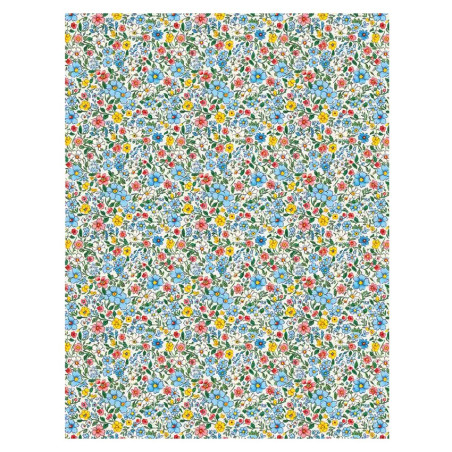 Flores liberty fondo blanco. Papel de arroz 32x45cm. TC360. Calambour. Los mejores productos en L'aura Bella, tu tienda online