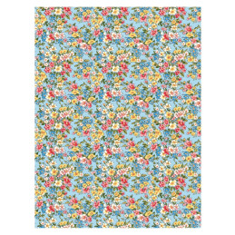 Flores liberty fondo azul. Papel de arroz 32x45cm. TC362. Calambour. Los mejores productos en L'aura Bella, tu tienda online
