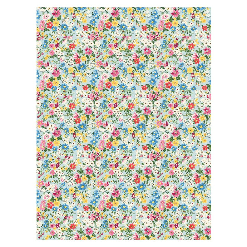 Flores liberty fondo azul. Papel de arroz 32x45cm. TC363. Calambour. Los mejores productos en L'aura Bella, tu tienda online