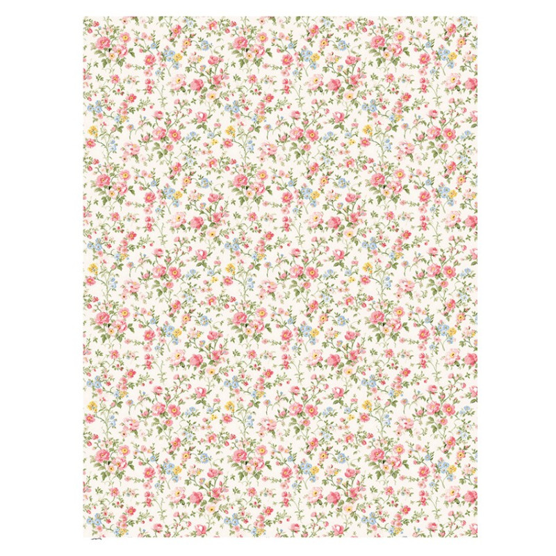 Flores  liberty fondo blanco. Papel de arroz 32x45cm. TC364. Calambour. Los mejores productos en L'aura Bella, tu tienda online