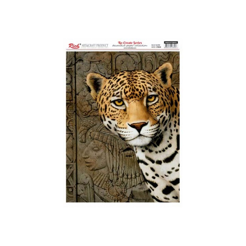 Jaguar. Papel de arroz 29.7x42cm. 17834. Rich. Los mejores productos en L'aura Bella, tu tienda online