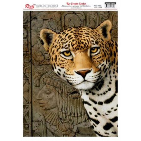 Jaguar. Papel de arroz 29.7x42cm. 17834. Rich. Los mejores productos en L'aura Bella, tu tienda online