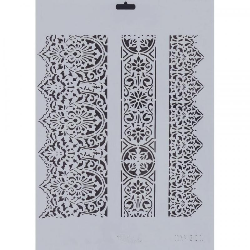 Plantilla stencil: 3 cenefas. DN 901. 25x35 cm. Rich. Los mejores productos en L'aura Bella tu tienda online