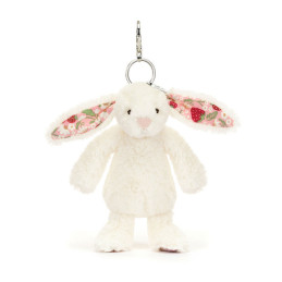 Blossom Cream bunny "Berry" Bag Charm. BAS4MSBC. Peluche Jellycat. Los mejores productos en L'aura Bella tu tienda online