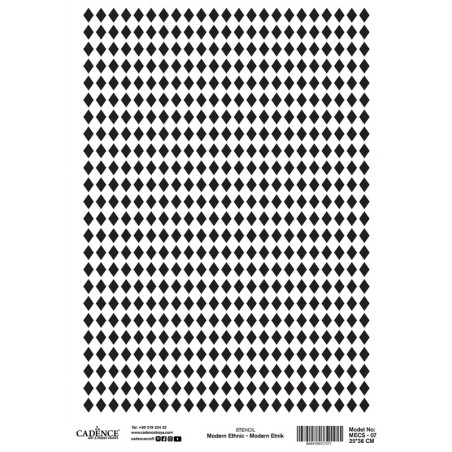 Plantilla stencil modern ethnic, rombos. MECS07. Cadence. Los mejores productos en L'aura Bella tu tienda online