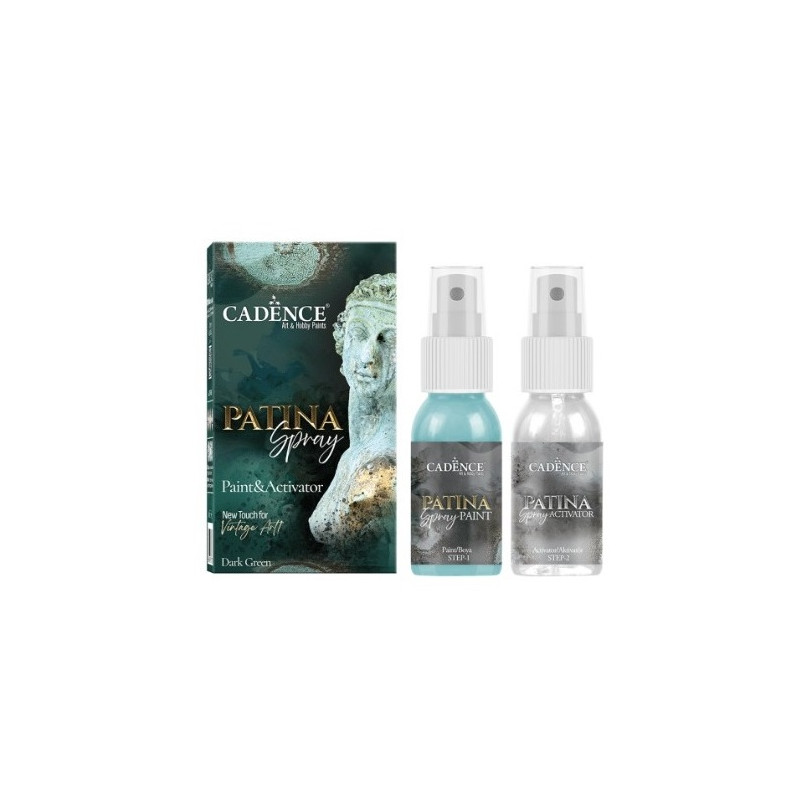 PATINA SPRAY 50+50ml - DARK GREEN. Cadence. 882636. Los mejores productos en L'aura Bella tu tienda online