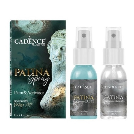 PATINA SPRAY 50+50ml - DARK GREEN. Cadence. 882636. Los mejores productos en L'aura Bella tu tienda online