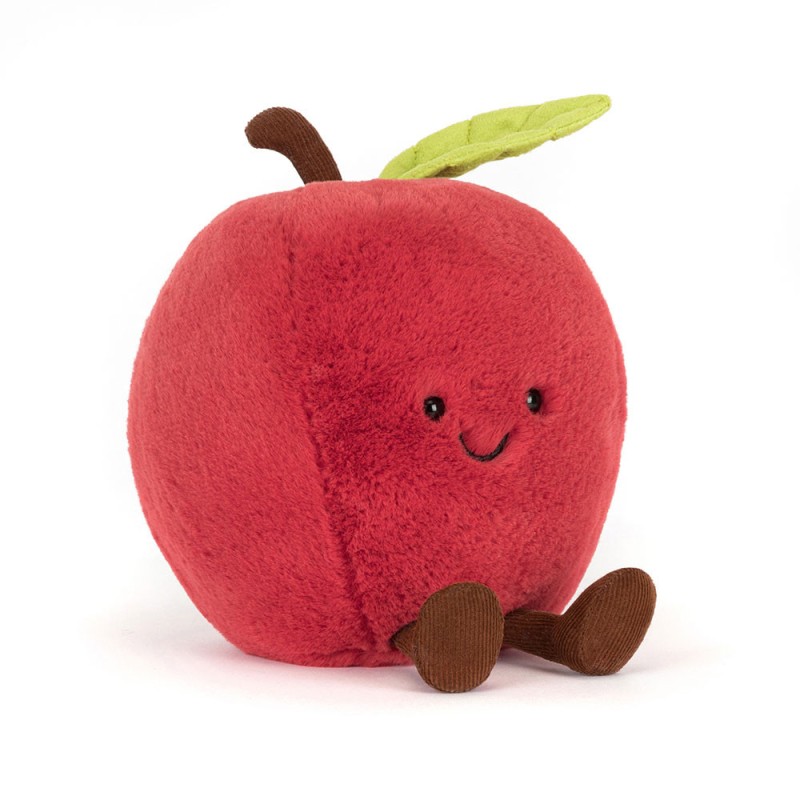 Amuseables Apple, Manzana Feliz. A4APL. Peluche Jellycat. Los mejores productos en L'aura Bella, tu tienda online