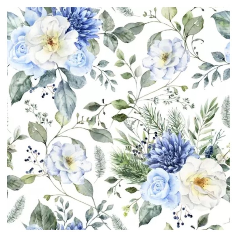 Servilleta para decoupage: Fondo de flores azules. 312206. Los mejores productos en L'aura Bella, tu tienda online