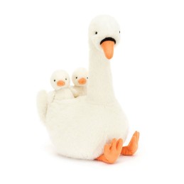 Featherful Swan, Cisne con 2 polluelos. FEA2S. Peluche Jellycat Los mejores productos en L'aura Bella, tu tienda online