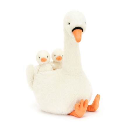Featherful Swan, Cisne con 2 polluelos. FEA2S. Peluche Jellycat Los mejores productos en L'aura Bella, tu tienda online