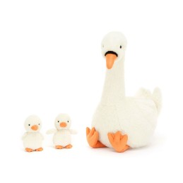 Featherful Swan, Cisne con 2 polluelos. FEA2S. Peluche Jellycat Los mejores productos en L'aura Bella, tu tienda online
