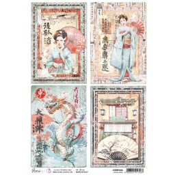 Papel de Arroz A4, Japan Cards. Ciao Bella CBRP443. Los mejores productos en L'aura Bella, tu tienda online.