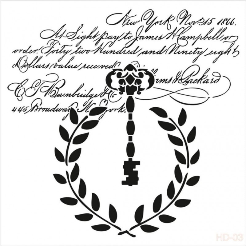 Plantilla stencil: Llave. Home Decor 45x45 cm. Cadence. HD03. Los mejores productos en L'aura Bella, tu tienda online