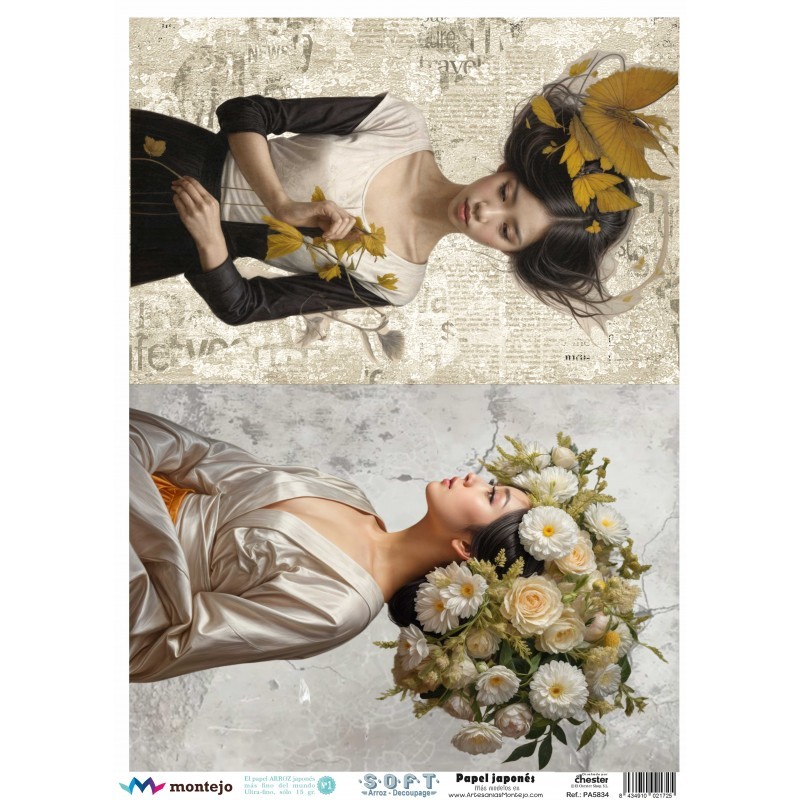 2 mujeres. SPA5834. papel soft japonés. Montejo. Los mejores productos en L'aura Bella, tu tienda online