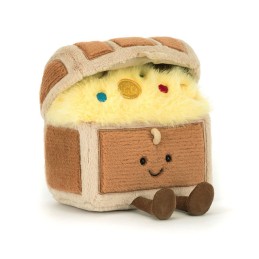 Amuseables Treasure Chest, cofre feliz. A2TRES. Peluche Jellycat Los mejores productos en L'aura Bella, tu tienda online