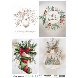4 imágenes Navidad. SPA5915. papel soft japonés. Montejo. Los mejores productos en L'aura Bella, tu tienda online