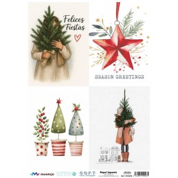 4 imágenes Navidad. SPA5918. papel soft japonés. Montejo. Los mejores productos en L'aura Bella, tu tienda online
