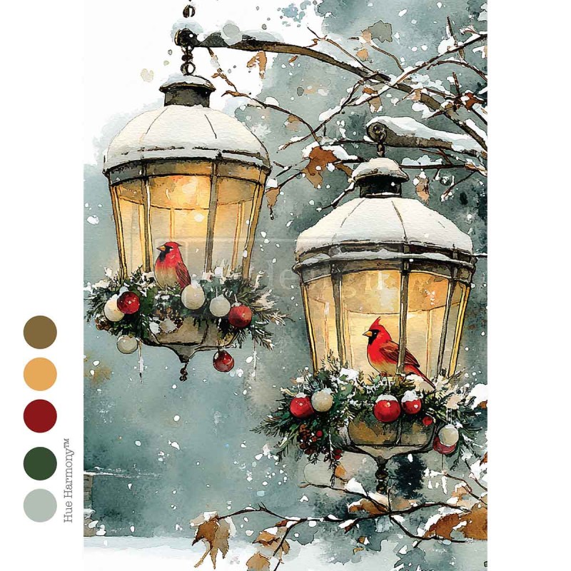 Cardinal Christmas. A4 Decoupage. Redesign. 678302. Los mejores productos en L'aura Bella tu tienda online