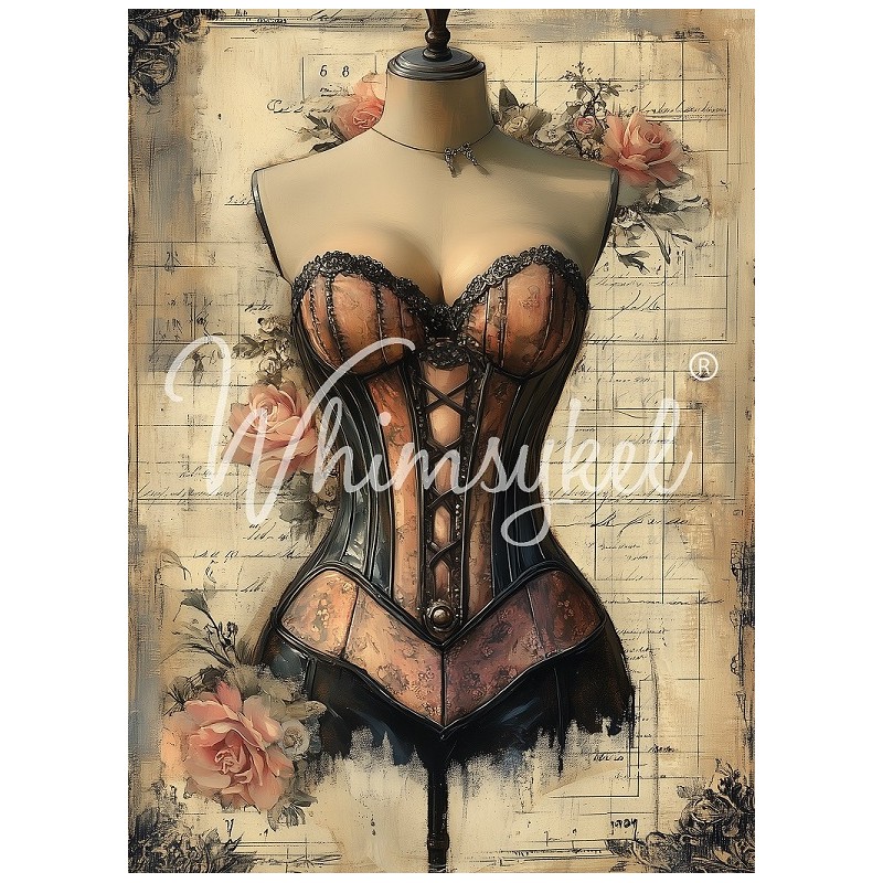 Laced in Time. Papel Tissue para Decoupage. Whimsykel Designs. Los mejores productos en L'aura Bella, tu tienda online.