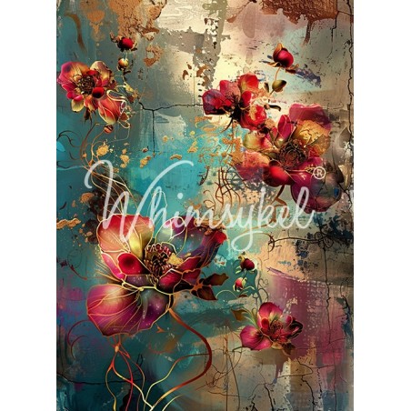 Patina Petals. Papel Tissue para Decoupage. Whimsykel Designs. Los mejores productos en L'aura Bella, tu tienda online.