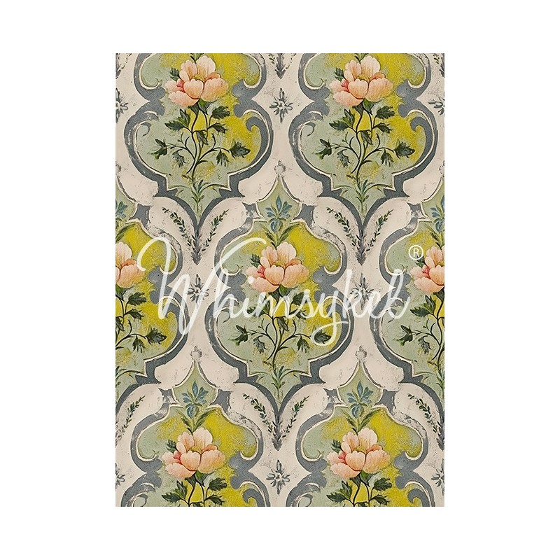 Romantic Fleurs. Papel Tissue para Decoupage. Whimsykel Designs. Los mejores productos en L'aura Bella, tu tienda online.