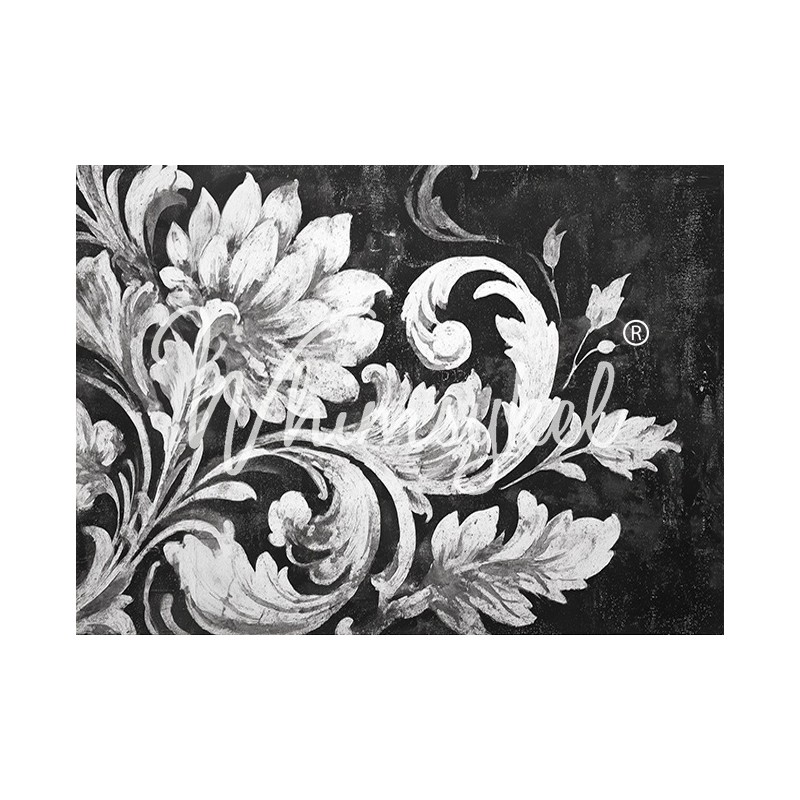 Noir Brocade. Papel Tissue para Decoupage. Whimsykel Designs. Los mejores productos en L'aura Bella, tu tienda online.