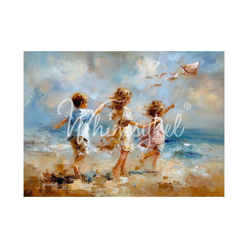 Fly a Kite. Papel Tissue para Decoupage. Whimsykel Designs. Los mejores productos en L'aura Bella, tu tienda online.