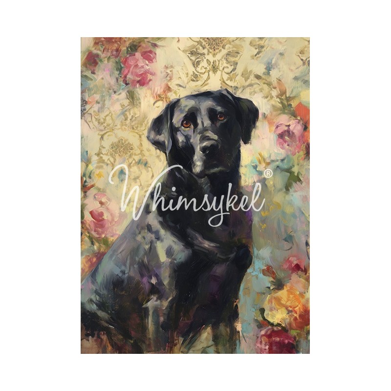 Black Lab. Papel Tissue para Decoupage. Whimsykel Designs. Los mejores productos en L'aura Bella, tu tienda online.