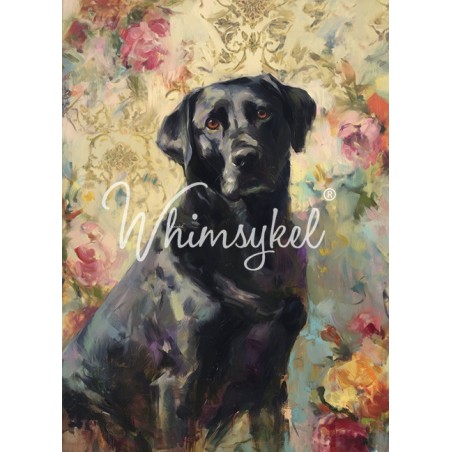Black Lab. Papel Tissue para Decoupage. Whimsykel Designs. Los mejores productos en L'aura Bella, tu tienda online.