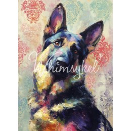 Pastor Aleman. Papel Tissue para Decoupage. Whimsykel Designs. Los mejores productos en L'aura Bella, tu tienda online.