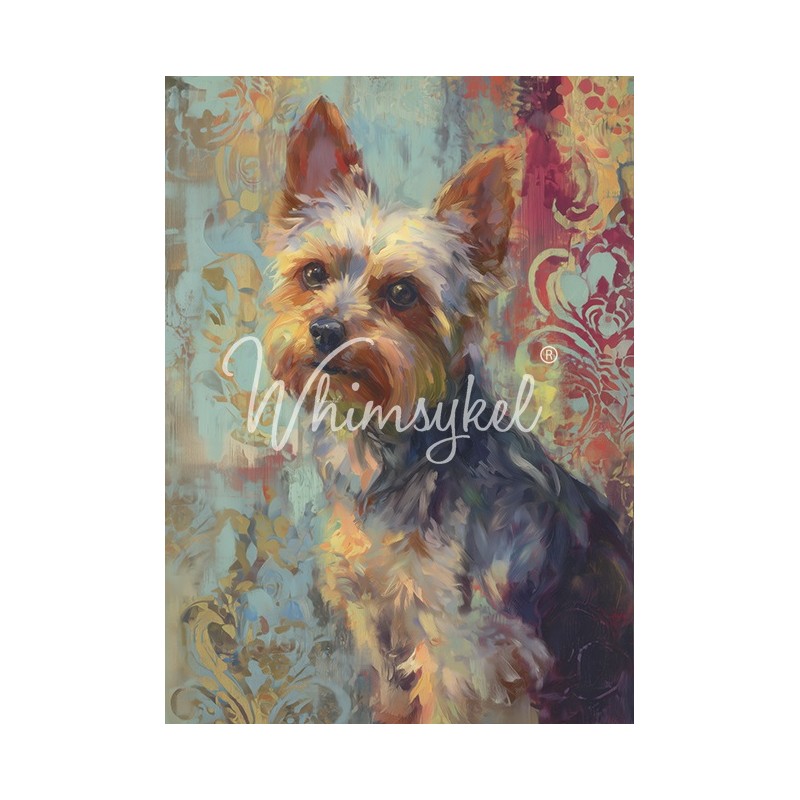Yorkshire Terrier. Papel Tissue para Decoupage. Whimsykel Designs. Los mejores productos en L'aura Bella, tu tienda online.