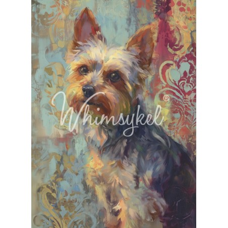 Yorkshire Terrier. Papel Tissue para Decoupage. Whimsykel Designs. Los mejores productos en L'aura Bella, tu tienda online.