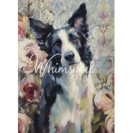 Border Collie. Papel Tissue para Decoupage. Whimsykel Designs. Los mejores productos en L'aura Bella, tu tienda online.