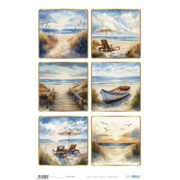 Papel de arroz Landscape: Sunny Beach I. PFY15266. Los mejores productos en L'aura Bella tu tienda online