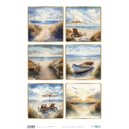 Papel de arroz Landscape: Sunny Beach I. PFY15266. Los mejores productos en L'aura Bella tu tienda online