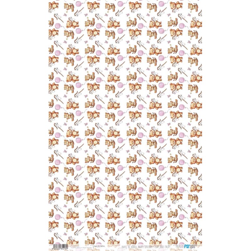 Papel de arroz Happy Birthday, Play and Enjoy. PFY15216. Los mejores productos en L'aura Bella tu tienda online