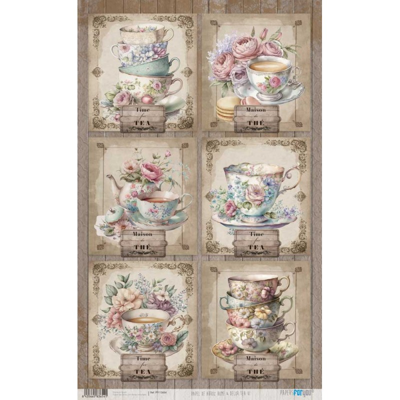 Papel de arroz Home & Decor Tea VI. PFY13654. Los mejores productos en L'aura Bella tu tienda online