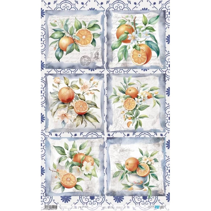 Papel de arroz Oranges III. PFY14213. Los mejores productos en L'aura Bella tu tienda online