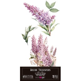 Lilacs. Decorative Transfers 15x30cm 6″x 12″. 4 Hojas. PFY-14773. Los mejores productos en L'aura Bella, tu tienda online