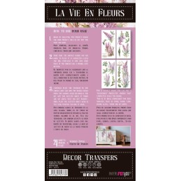 Lilacs. Decorative Transfers 15x30cm 6″x 12″. 4 Hojas. PFY-14773. Los mejores productos en L'aura Bella, tu tienda online