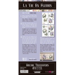 Hortensias. Decorative Transfers 15x30cm 6″x 12″. 4 Hojas. PFY-14767. Los mejores productos en L'aura Bella, tu tienda online