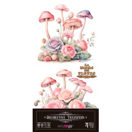 Blushrooms. Decorative Transfers 15x30cm 6″x 12″. 4 Hojas. PFY-14627. Los mejores productos en L'aura Bella, tu tienda online